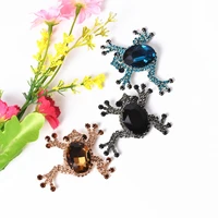 crystal frog brooch multicolor rhinestone insect jewelry fashion casual brooch accessories ladies cool gift coruixi hp084
