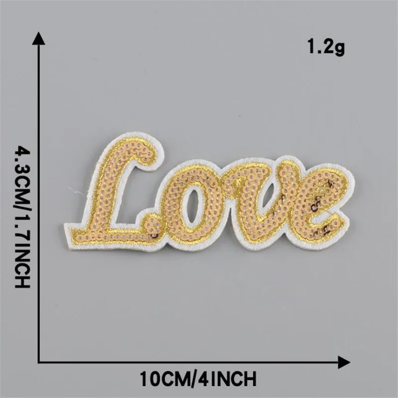 

PEMODOX Clothing Accessories Sequin Embroidery 26 English Letter Patch Embroidery Embroidery Cloth Label Badge Cloth Patch