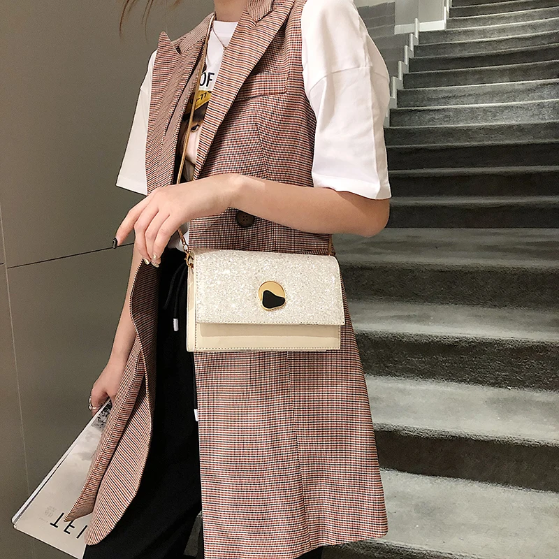 Женская сумка на плечо Поворотный замок сумка-мессенджер с вспышкой