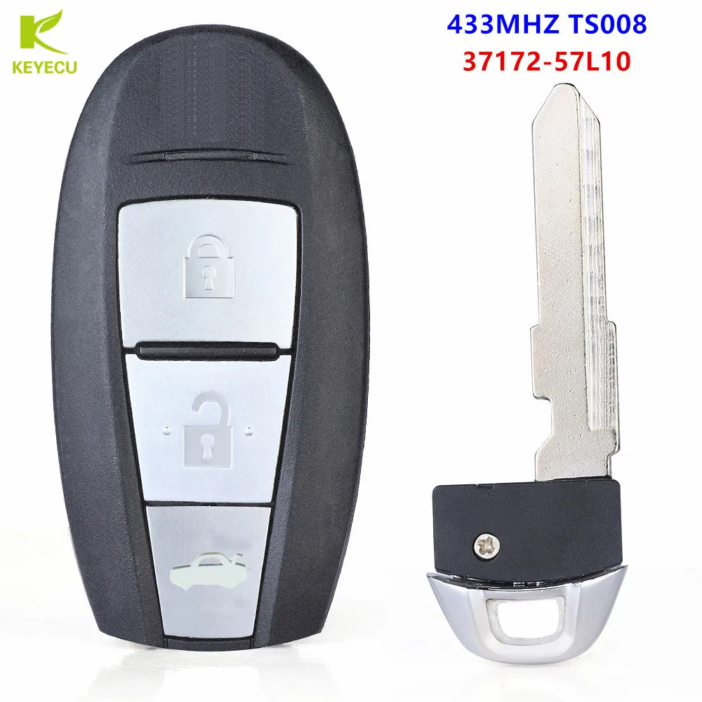 

KEYECU Genuine OEM Smart Remote Key 3 Buttons 433MHz ID47 for Suzuki Swift Kizashi 2010-2016 FCC ID: TS008 P/N: 37172-57L10