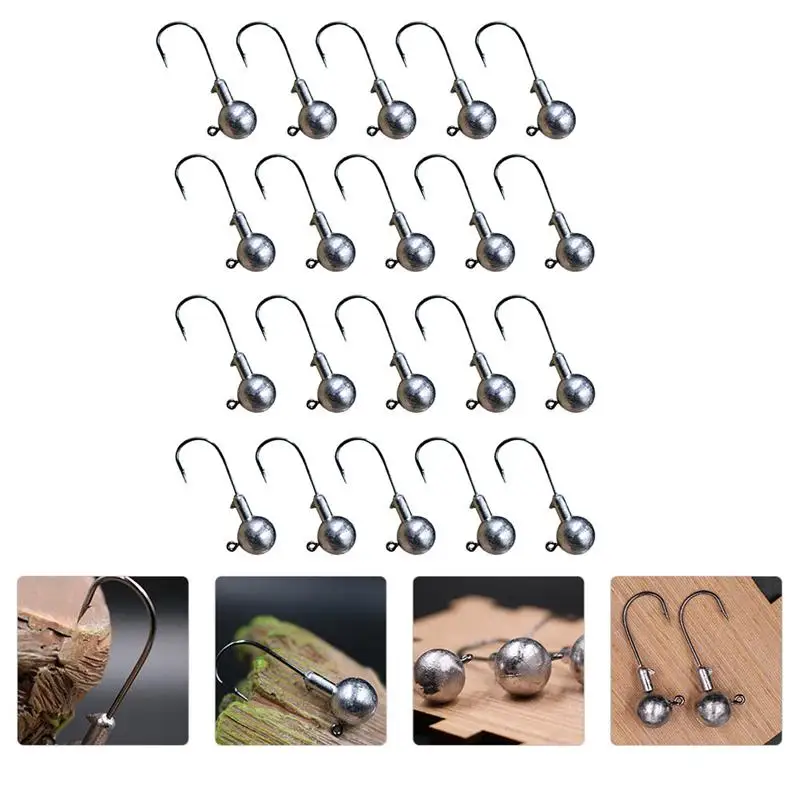 

50Pcs Fishing Hooks Jig Head Fishing Hooks Outdoor Fishing Hooks Fishing Tackle