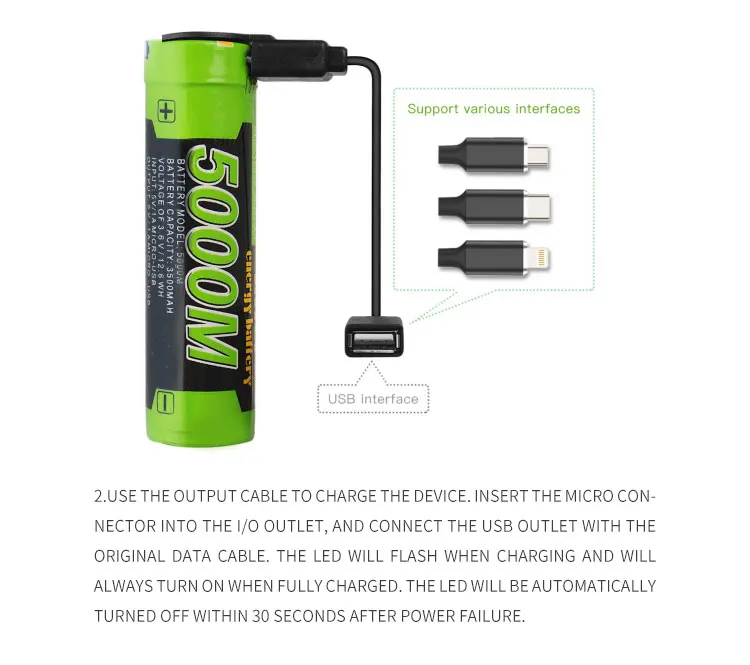 Good Qulity battery Power bank 4 LED Indicator USB 5000M 18650 3.7V 3500mAh Intelligence Li-ion Rechargeable Battery