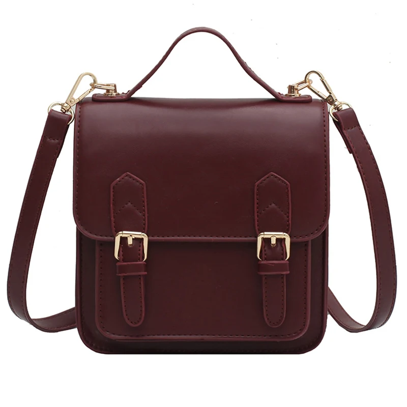 

Elegant Female Solid color Tote bag 2021 New High quality PU Leather Women's Designer Handbag Vintage Shoulder Messenger Bag