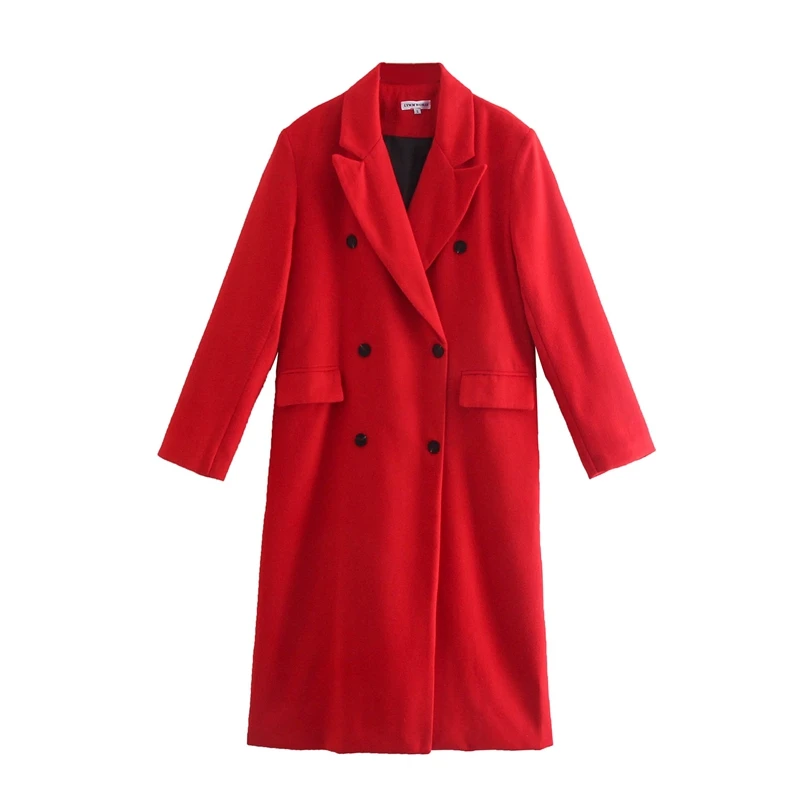 

Зимнее женское Шерстяное Пальто, Повседневная Уличная одежда с длинным рукавом, пальто, свободные женские двубортные шерстяные пальто