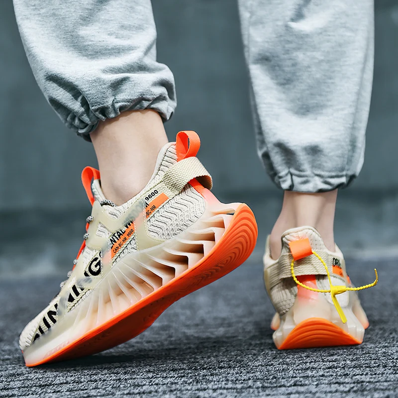 

Black White Men's Sneakers Outdoor Blade Running Shoes for Men Wear-Resistance Sports Man Shoes Big Size 39-46 Male Jogging Gym