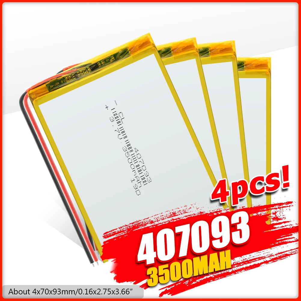 407093 3 7 V 3500MAH литий полимерный аккумулятор для &quotпланшета Q8 Q88 A13 U25GT 407095 Freeander PD10 3G