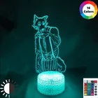 Лампа Legosi в стиле аниме для детской комнаты, декоративный RGB 3D светильник для дня рождения, Рождества, причудливый ночник с USB, отбеливатель