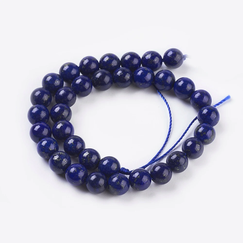 

4/6/8/10mm Natural Lapis Lazuli Beads Strands Dyed Round Blue For Necklaces Bracelets Jewelry Making DIY Accessories, Hole: 1mm