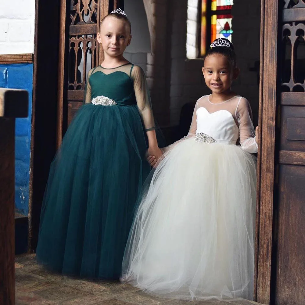 Простое платье с прозрачным вырезом и цветочным рисунком для девушек свадебные