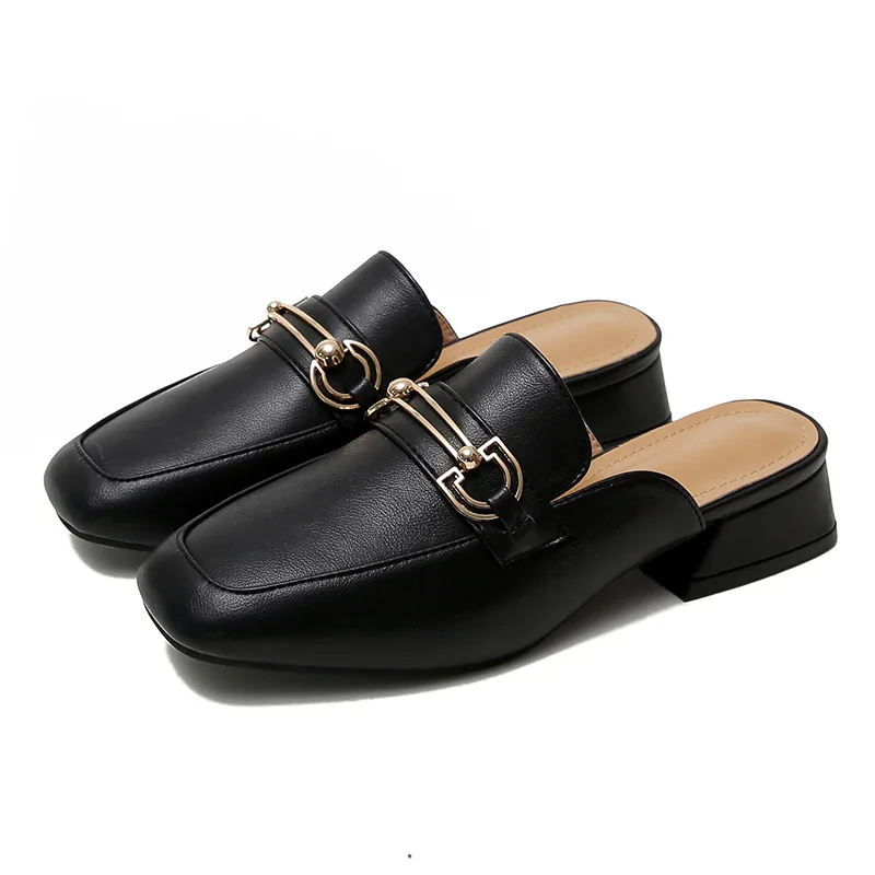 

2020 Luxury designer half Cute pattern shoes woman mules platform slippers brand sandalias de verano para mujer zapatos de mujer