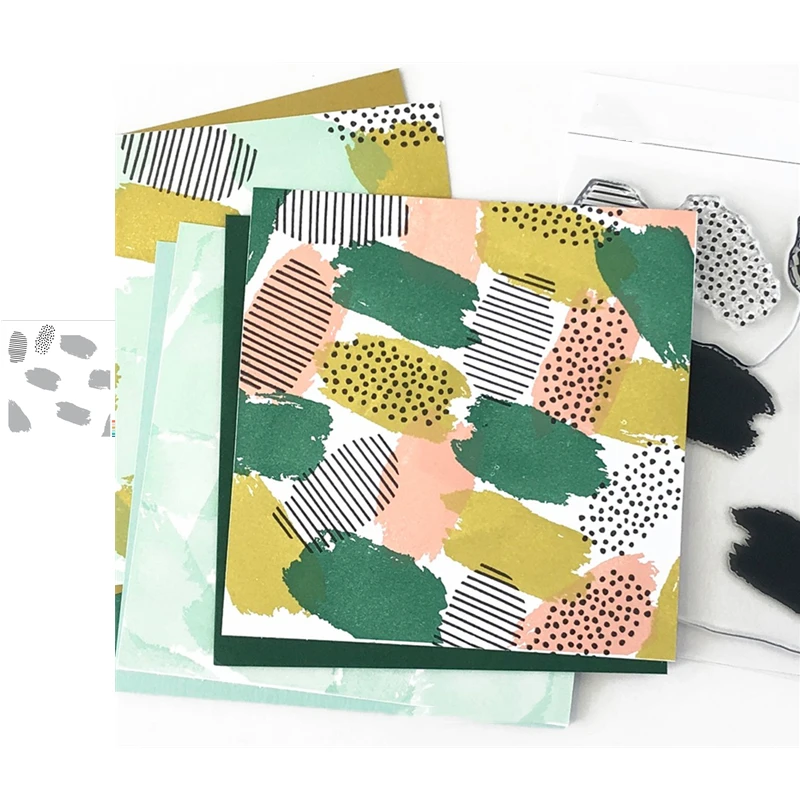 

Rectangular Various doodles Stamps metal cutting die and stamps scrapbooking background diy decoration craft engraving stenci