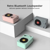 retro record player loud speaker fm radio bluetooth usb mp3 disk portable music player remote control stereo speaker home