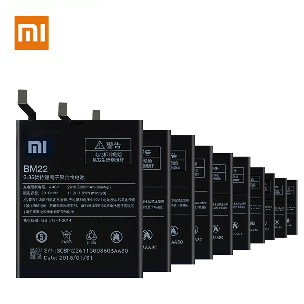 10 шт. Xiao Mi оригинальный BM22 Аккумулятор для XiaoMi 5 Mi5 M5 Prime запасная батарея с