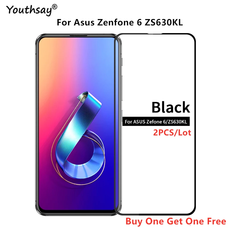 Защитная пленка для экрана Asus Zenfone 6 2 шт. полное клеевое покрытие стекло ZS630KL |