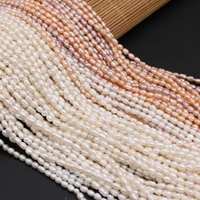 4 5mm fine natural freshwater pearl beads rice shape small loose bead for jewelry making necklace bracelet accessories