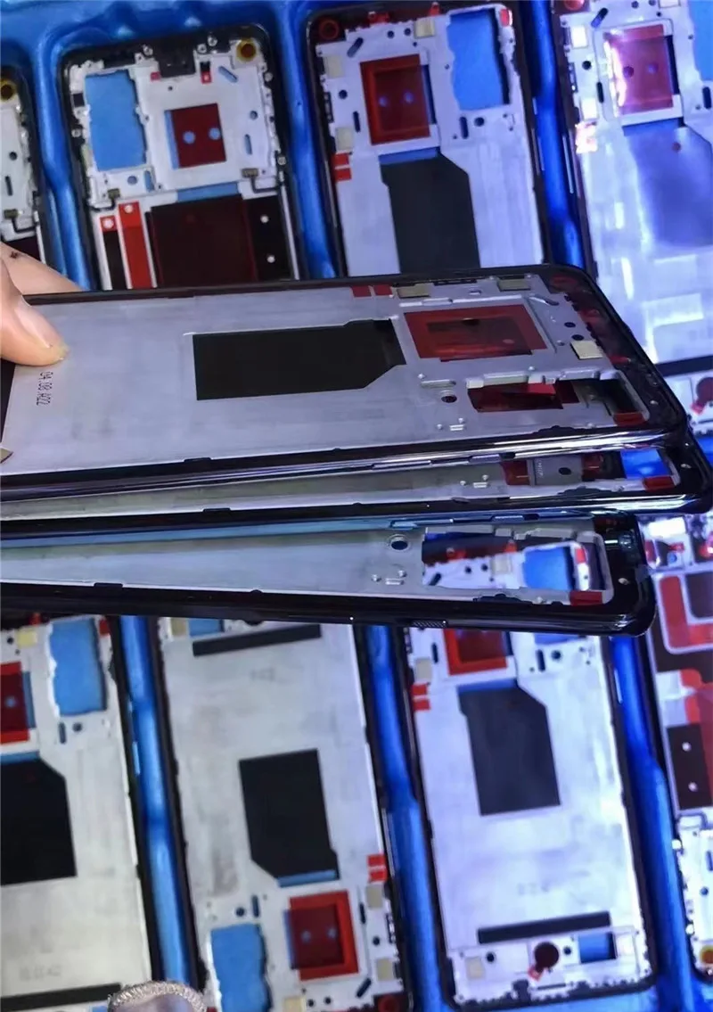 Oneplus-Placa de Marco medio frontal para m&oacute;vil, pieza de repuesto para reparaci&oacute;n de Oneplus 9, One Plus, LCD, soporte de placa frontal-0