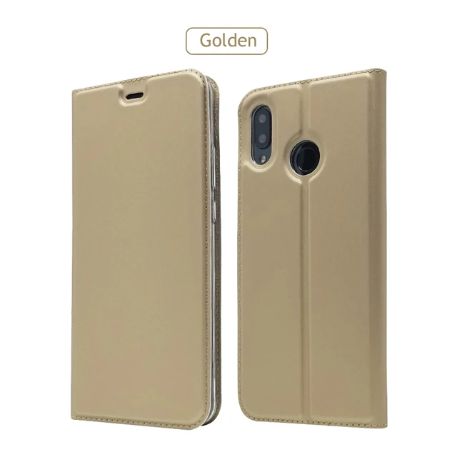 Магнитный чехол подставка чехол-книжка Бумажник кожаный флип-кейс для Huawei Honor 10 Lite 20 10i 20i 9 8 8X8 S 8A V9 играть 7X 7A 6X 6A вид 10 20 - Цвет: Gold