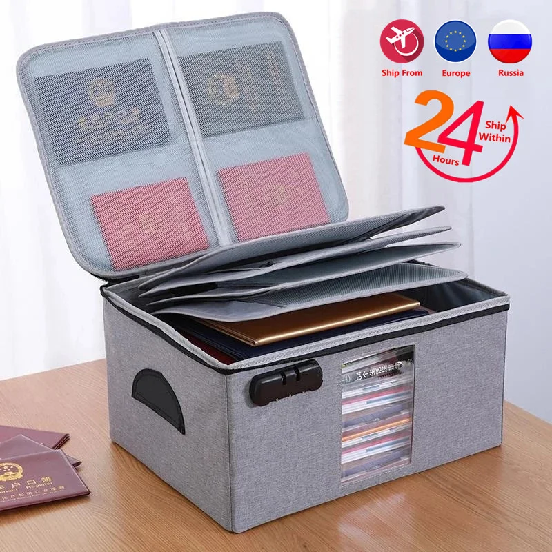 

Heighten Multifunction Briefcase High Capacity Storage Documents Bag Office Certificate File Organization Package Accessories