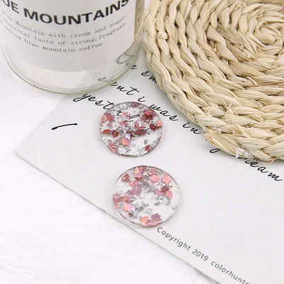 10 шт. элегантные серьги в Корейском стиле с геометрическим узором Круглый Кулон