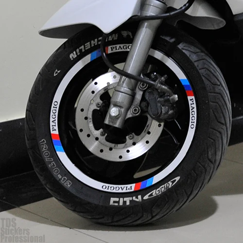 16 шт Заказная наклейка для колес мотоцикла полоса светоотражающий обод 12 дюймов