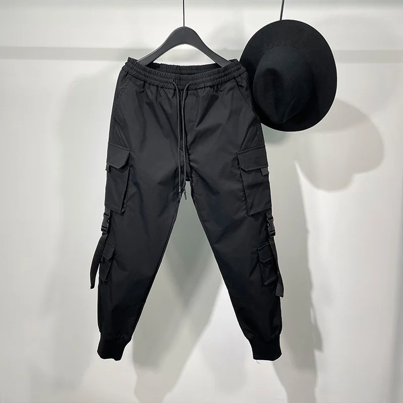 

Мужские повседневные брюки-карандаш Seak, уличная одежда, мужская одежда, английские тренировочные брюки в стиле преппи, черные брюки с перек...