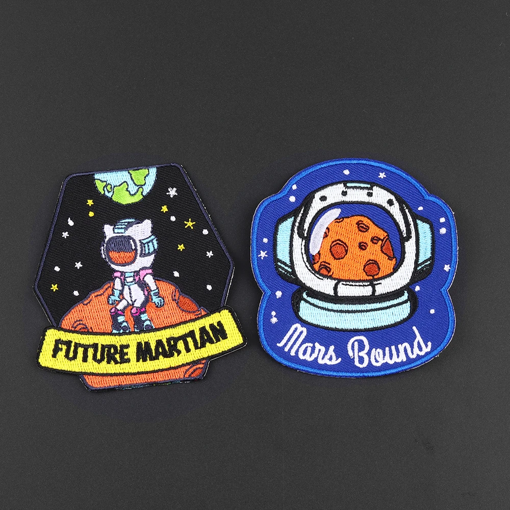 Astronaut clothing embroidery patches future martian stickers ironed on the clothes Denim coat T-shirt decoration badge