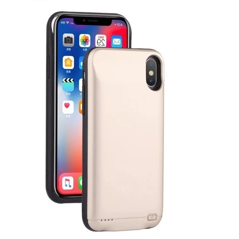 Funda para cargador de bater&iacute;a para iPhone 6, 6S, 7, 8 plus, paquete de bater&iacute;a externa de carga inal&aacute;mbrica con Audio para iPhone 11 Pro max-0