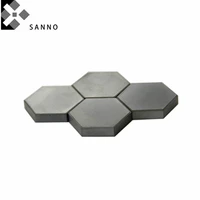 wear resistant hexagon sic ceramic plate 17 5x4mm 10mm pressureless sintered vest silicon carbide title ballistic plate