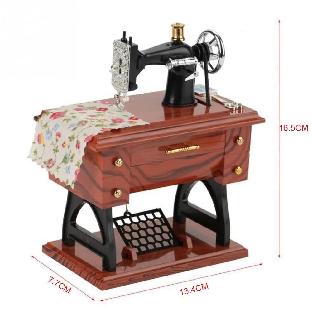 

Creative Gifts Birthday Gift Music Boxes Sewing Machine Creative Clockwork Sewing Box Mini Retro X4B2 Music Box Gift Music S7K9
