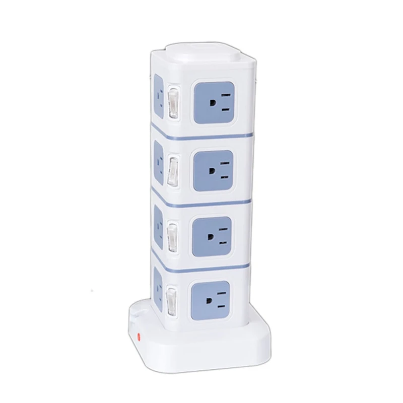 

Вертикальный удлинитель с 2 USB-портами, 2500 Вт, 10 А, 6 футов