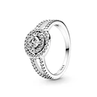 Женское кольцо из серебра 925 пробы, со сверкающими бусинами