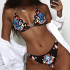 Купальник женский с треугольным принтом, 2022