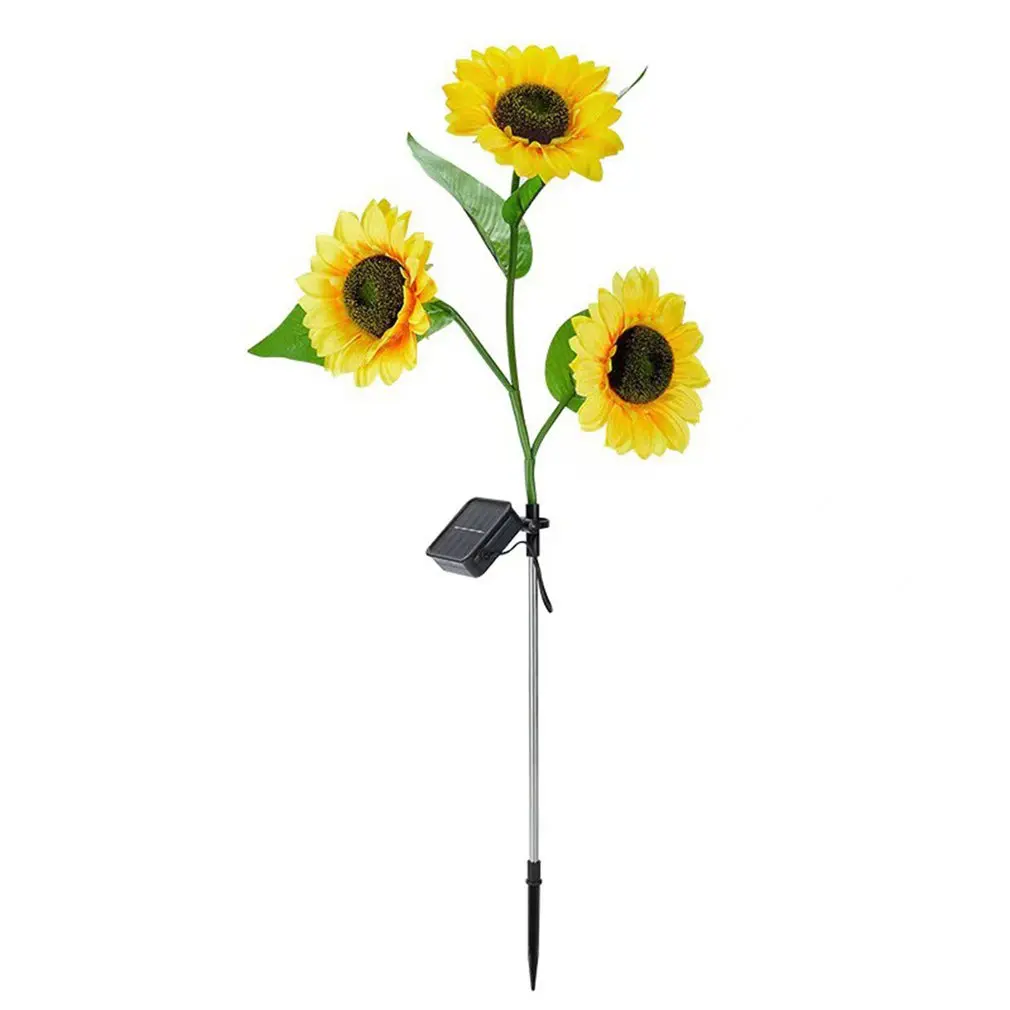 

Светодиодные Солнечные Подсолнухи, садовое уличное освещение для подсолнечника, ландшафтное освещение, декоративное садовое напольное ос...