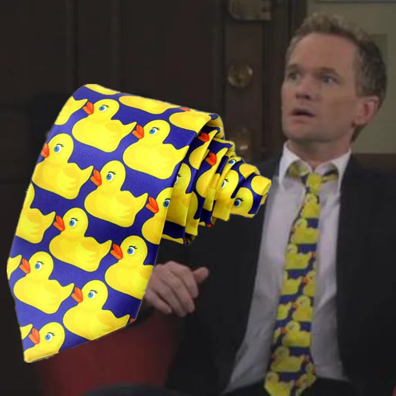 

HIMYM галстук «Как я встретил вашу маму», костюмы для косплея, аксессуары, модный смешной галстук на шею желтой утки, необычный подарок
