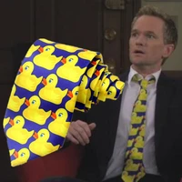 himym how i met your mother tie cosplay costumes accessories fashion funny yellow duck neck tie fancy gift