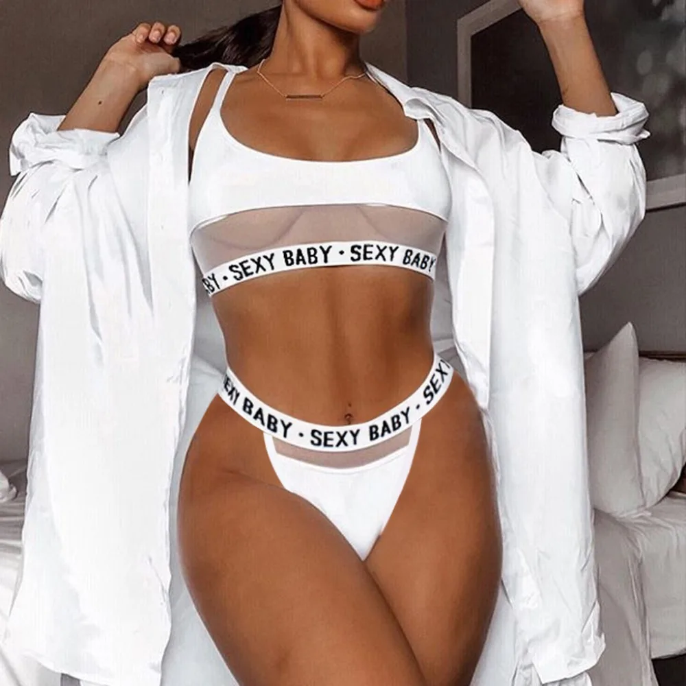 Сексуальное нижнее белье для женщин Спортивное костюм бюстгальтер бега наборы