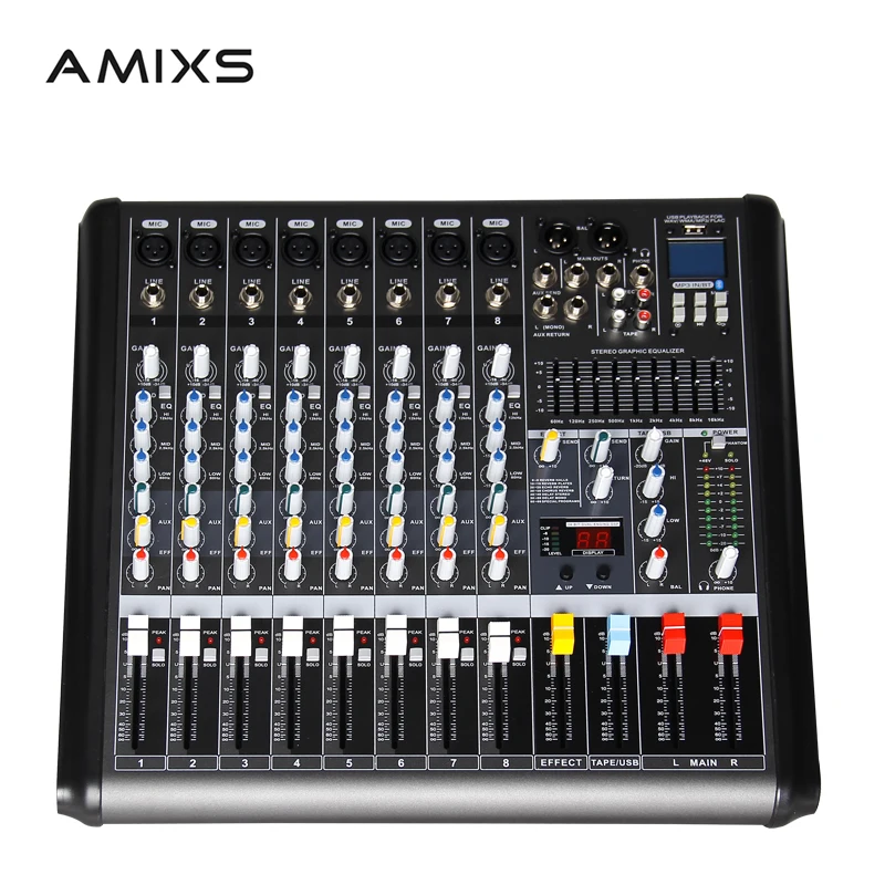 Звуковая карта EM8 с фантомным питанием usb микшерный консольный микшер