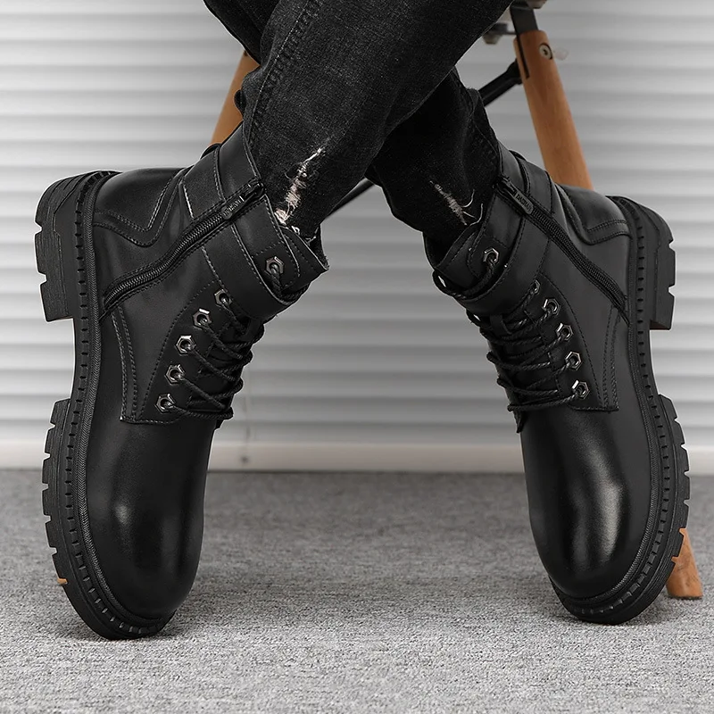 Мужские модные праздничные банкетные ботинки из коровьей кожи обувь на