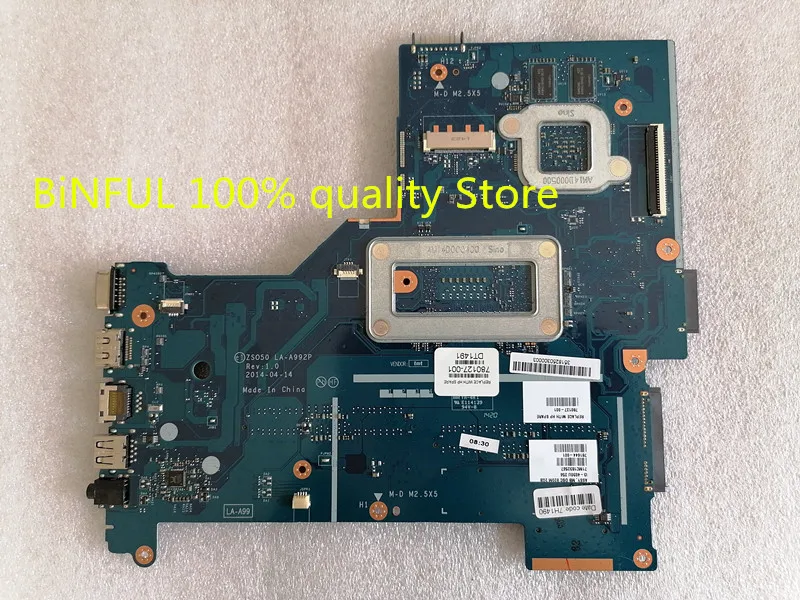 780127 501 601 001 для HP Pavilion 15 R материнская плата ноутбука ZS050 LA A992P i3 4030U 820M 2GB