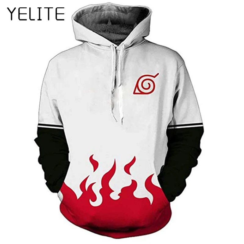 YELITE Man 3D толстовки с капюшоном героя комиксов Наруто мультфильм 2019 зимняя