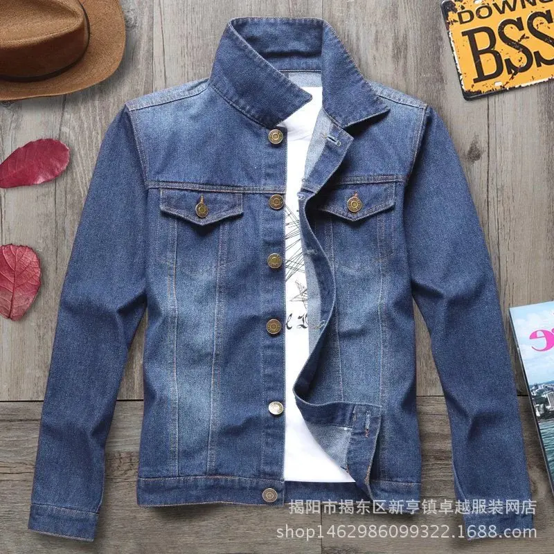 Новый стиль модная мужская приталенная Мужская куртка джинсовое пальто зимняя