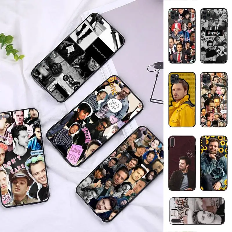 

Sebastian Stan Collage Bucky Barnes Phone Case for iphone 13 11 12 pro XS MAX 8 7 6 6S Plus X 5S SE 2020 XR case
