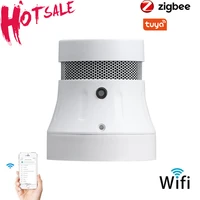 wifi tuya smart smoke detector sensor alarm fire smoke detector wifi fire protection home security alarm smart life app