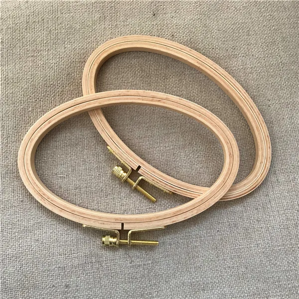 1PC New Arrive 16*10cm Wood Oval Embroidery Hoop ellipse Wooden Frame Art Craft Tools DIY Cross Stitch | Дом и сад
