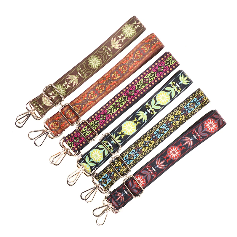 

130cm Women Wide 3.8cm Ethnic Style Bag Accessories Lengthened And Widened Adjustable Crossbody Shoulder Belt Strap