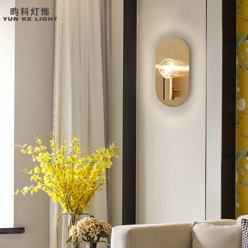 

modern loft crystal lampes suspendues bedroom light glass ball aisle corridor bedroom bedside wall lamp