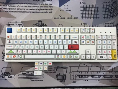 model 2 112 шт./упак. OEM высота тепла сублимации ключевой Шапки Super Mario личность Шапки 6.25x Стандартный PBT механическая клавиатура Ключ Шапки - Цвет: model 2