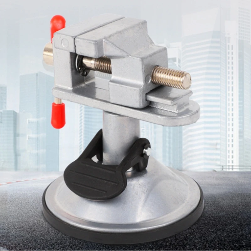 New 360 Degrees Rotary Adjustable Table Vise Fixed Frame Sucker Clamp Rotatable Aluminum Bench Screw For R | Инструменты