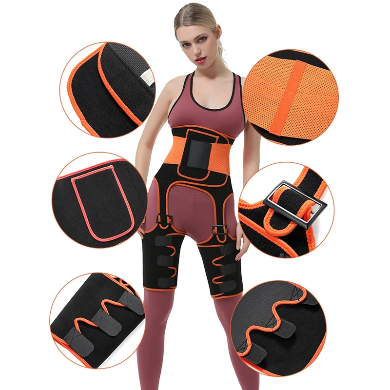 3-in-1 Waist Trainer Hip Enhancer Body Shapewear Thigh Trimmers for Women Exercise Workout Fitness Weight Loss Butt Lifter
