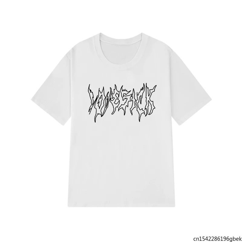

Gothic Letter Women T-shirt Summer Y2K Cotton Tops Ins Casual Dark Ulzzang Clothing Harajuku Hip-hop
